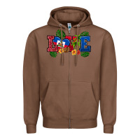 Chestnut love haitian republic Zipper Hoodie - RanaPortraitStore