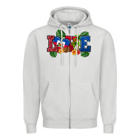 Dove Grey love haitian republic Zipper Hoodie - RanaPortraitStore