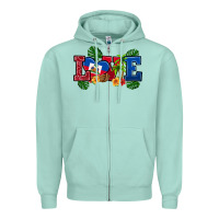 Seafoam love haitian republic Zipper Hoodie - RanaPortraitStore