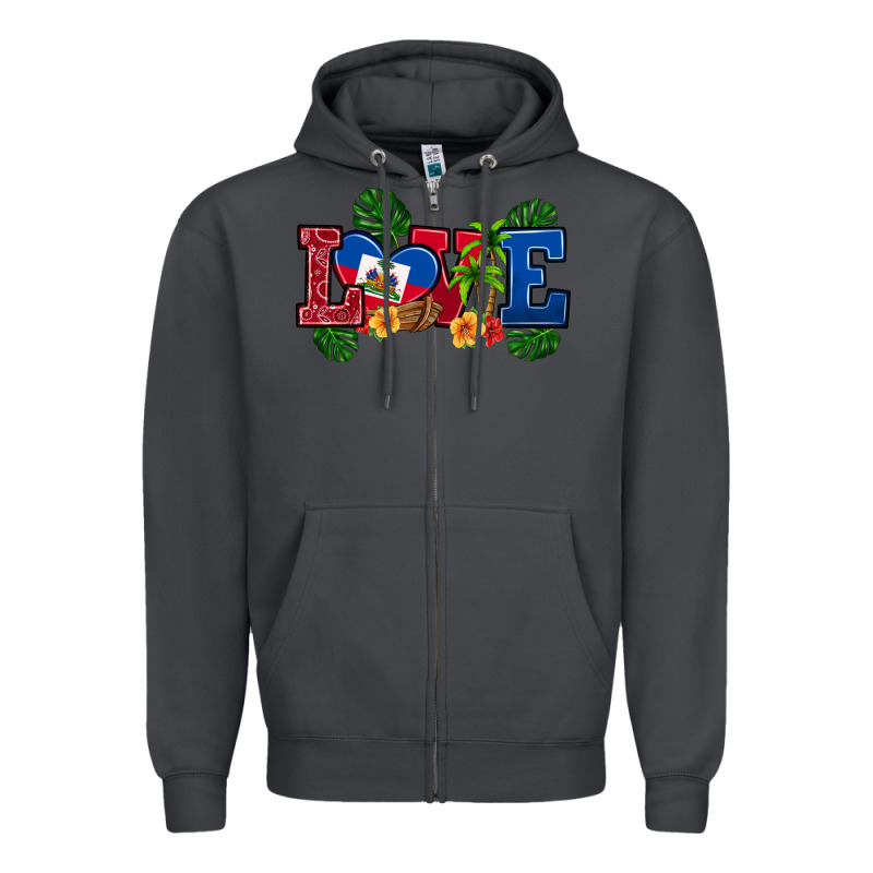 Love Haitian Republic Zipper Hoodie by RanaPortraitStore | Teevron