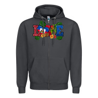 Smoke love haitian republic Zipper Hoodie - RanaPortraitStore