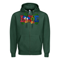 Sports Green love haitian republic Zipper Hoodie - RanaPortraitStore