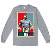 Heather Grey canelo alvarez mexican boxing Long Sleeve Tee - artisFamous