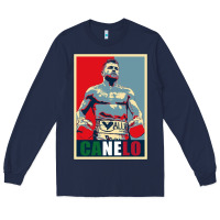Navy canelo alvarez mexican boxing Long Sleeve Tee - artisFamous