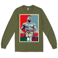 Army Green canelo alvarez mexican boxing Long Sleeve Tee - artisFamous