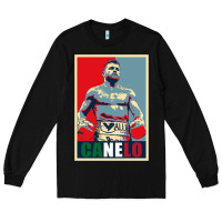 Black canelo alvarez mexican boxing Long Sleeve Tee - artisFamous
