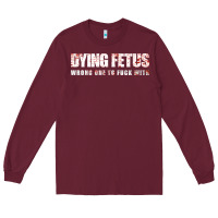 Burgundy dying fetus 4 Long Sleeve Tee - artisFamous