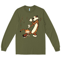 Army Green calvin dance party Long Sleeve Tee - artisFamous