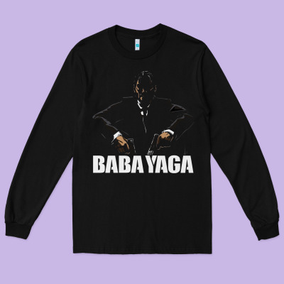 Baba Yaga Long Sleeve Tee Designed By Artisfamous