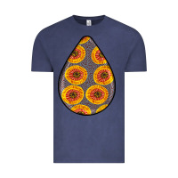 Vintage Denim african fabric pattern teardrop earrings 5 Vintage Tee - BundleAndBundleShop