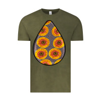 Vintage Olive african fabric pattern teardrop earrings 5 Vintage Tee - BundleAndBundleShop