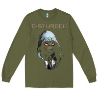 Army Green disturbed 10 Long Sleeve Tee - artisFamous