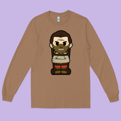 Hannibal Lecter Chibi Long Sleeve Tee Designed By Artisfamous