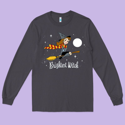 Brightest Witch Long Sleeve Tee Designed By Artisfamous