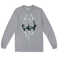 Heather Grey skyrim Long Sleeve Tee - artisFamous