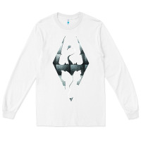 White skyrim Long Sleeve Tee - artisFamous