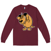 Burgundy smile mumbly muttley dog Long Sleeve Tee - artisFamous