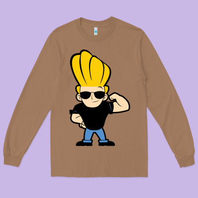 Johnny Bravo Chibi Long Sleeve Tee Designed By Artisfamous