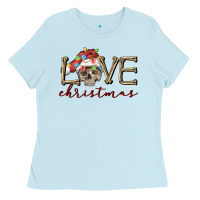 Baby Blue skull love christmas Ladies Tee - FaDigitalArtStudio