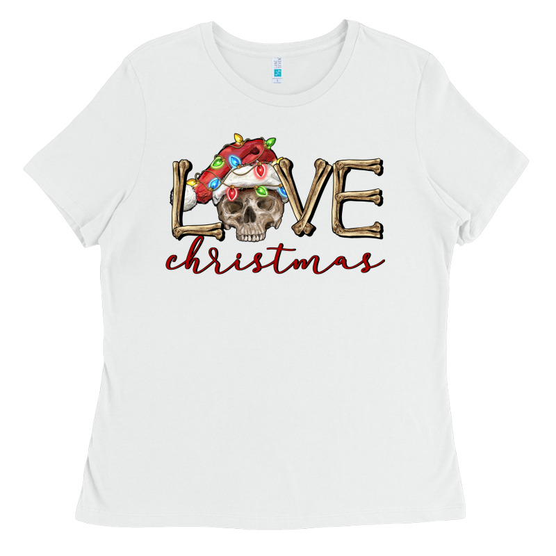 Skull Love Christmas Ladies Tee by FaDigitalArtStudio | Teevron