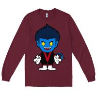 Burgundy nightcrawler chibi Long Sleeve Tee - artisFamous
