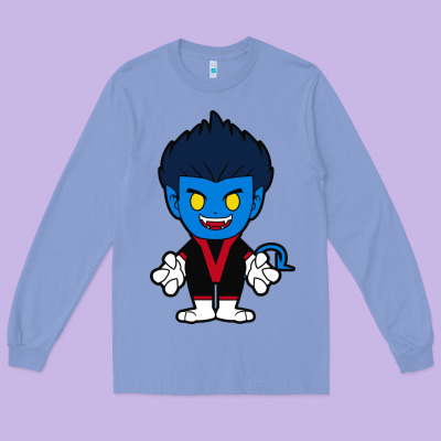 Nightcrawler Chibi Long Sleeve Tee Designed By Artisfamous