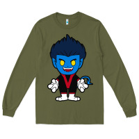 Army Green nightcrawler chibi Long Sleeve Tee - artisFamous