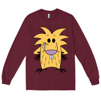 Burgundy norbet angry beaver Long Sleeve Tee - artisFamous