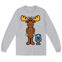 Moon Dust rocky and bullwinkle Long Sleeve Tee - artisFamous