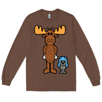 Chestnut rocky and bullwinkle Long Sleeve Tee - artisFamous