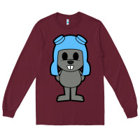 Burgundy rocky the squirrel Long Sleeve Tee - artisFamous