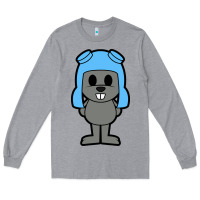Heather Grey rocky the squirrel Long Sleeve Tee - artisFamous