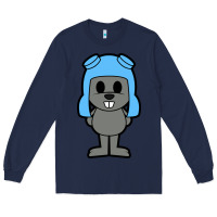 Navy rocky the squirrel Long Sleeve Tee - artisFamous