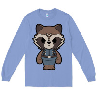 Colony Blue rocket racoon chibi Long Sleeve Tee - artisFamous