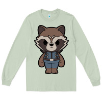 Matcha rocket racoon chibi Long Sleeve Tee - artisFamous