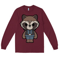 Burgundy rocket racoon chibi Long Sleeve Tee - artisFamous