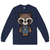 Navy rocket racoon chibi Long Sleeve Tee - artisFamous