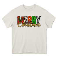 Cream merry christmas western Heavy Core Tee - Jasminsmagicworld