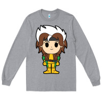 Heather Grey rogue x men chibi Long Sleeve Tee - artisFamous