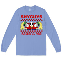 Colony Blue shy guys burger and fries Long Sleeve Tee - artisFamous