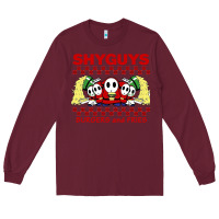 Burgundy shy guys burger and fries Long Sleeve Tee - artisFamous