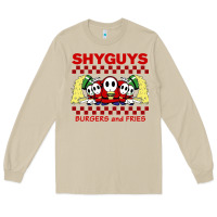 Mushroom shy guys burger and fries Long Sleeve Tee - artisFamous