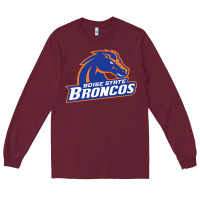 Burgundy Boise Design Long Sleeve Tee - artisFamous