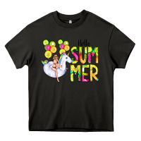 Asphalt Hello Summer Unicorn Heavy Core Tee - CowCowDesign