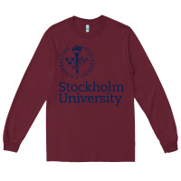 Burgundy stockholm university Long Sleeve Tee - artisFamous