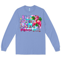 Colony Blue bea flamingo in a flock of pigeons Long Sleeve Tee - CowhideDigitalArt