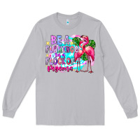 Moon Dust bea flamingo in a flock of pigeons Long Sleeve Tee - CowhideDigitalArt