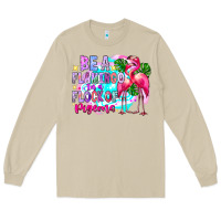 Mushroom bea flamingo in a flock of pigeons Long Sleeve Tee - CowhideDigitalArt