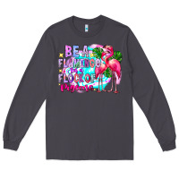 Smoke bea flamingo in a flock of pigeons Long Sleeve Tee - CowhideDigitalArt