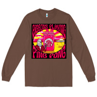 Chestnut Best Pigeons Playing Ping Pong Music Long Sleeve Tee - artisFamous